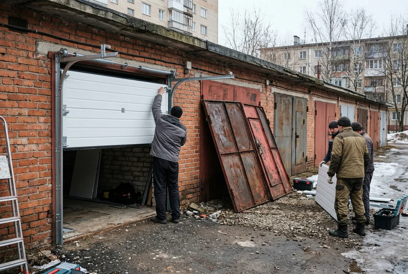 Замена гаражных ворот в Симферополе